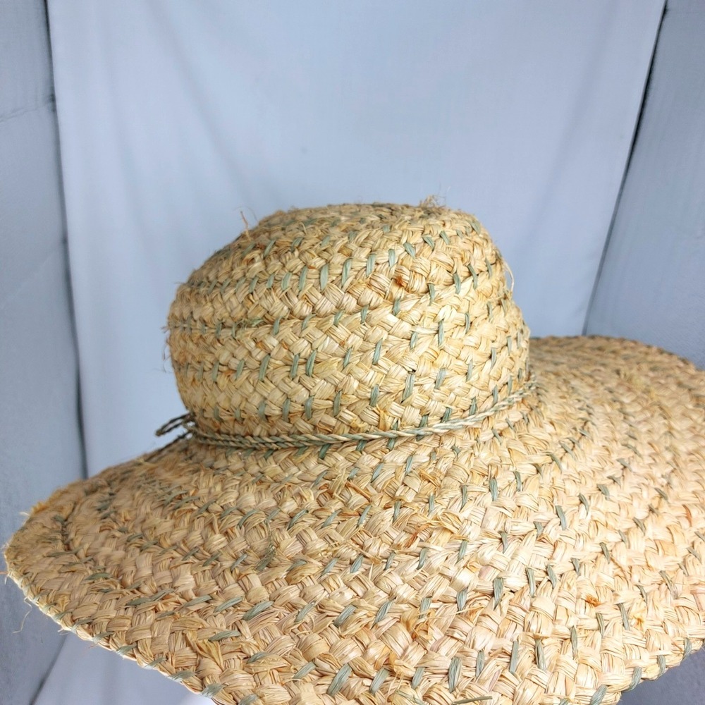 Panama Jack Large 16" Brim Straw Hat OSFM Beach Vacation Summer - Picture 4 of 8